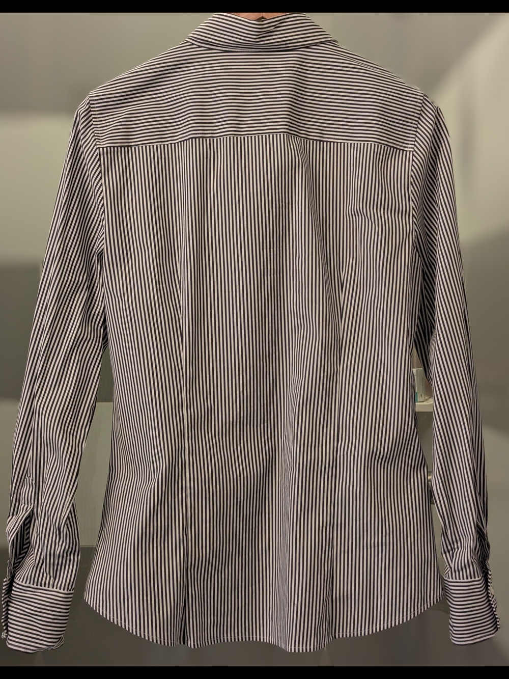 J. Crew Black & White Vertical Stripe Button-Down Shirt - Picture 4 of 8